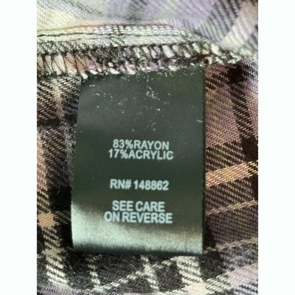 Torrid Womens Brushed Acrylic Flannel Tie Back Button Up Tunic Size 5X Country - Picture 9 of 12